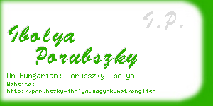 ibolya porubszky business card